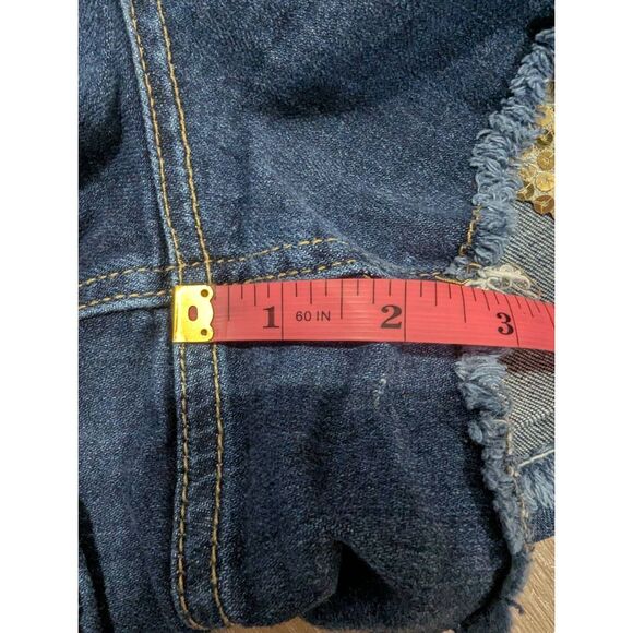 Sz 20 Torrid Cutoff Denim Shorts w/ Sequin Pockets! - Picture 7 of 9